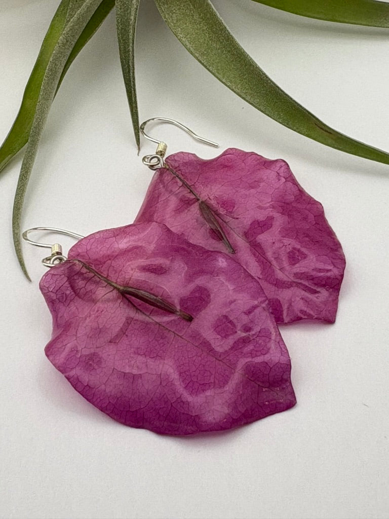 Bougainvillea Petal Earrings