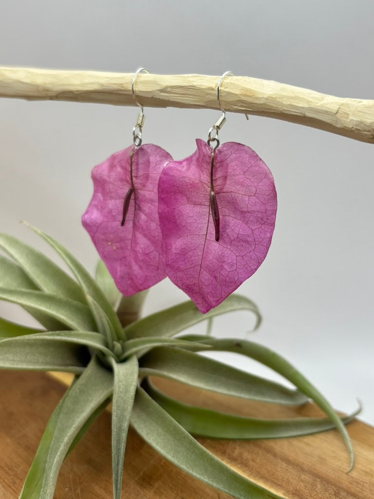 Bougainvillea Petal Earrings
