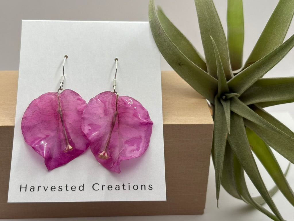 Bougainvillea Petal Earrings