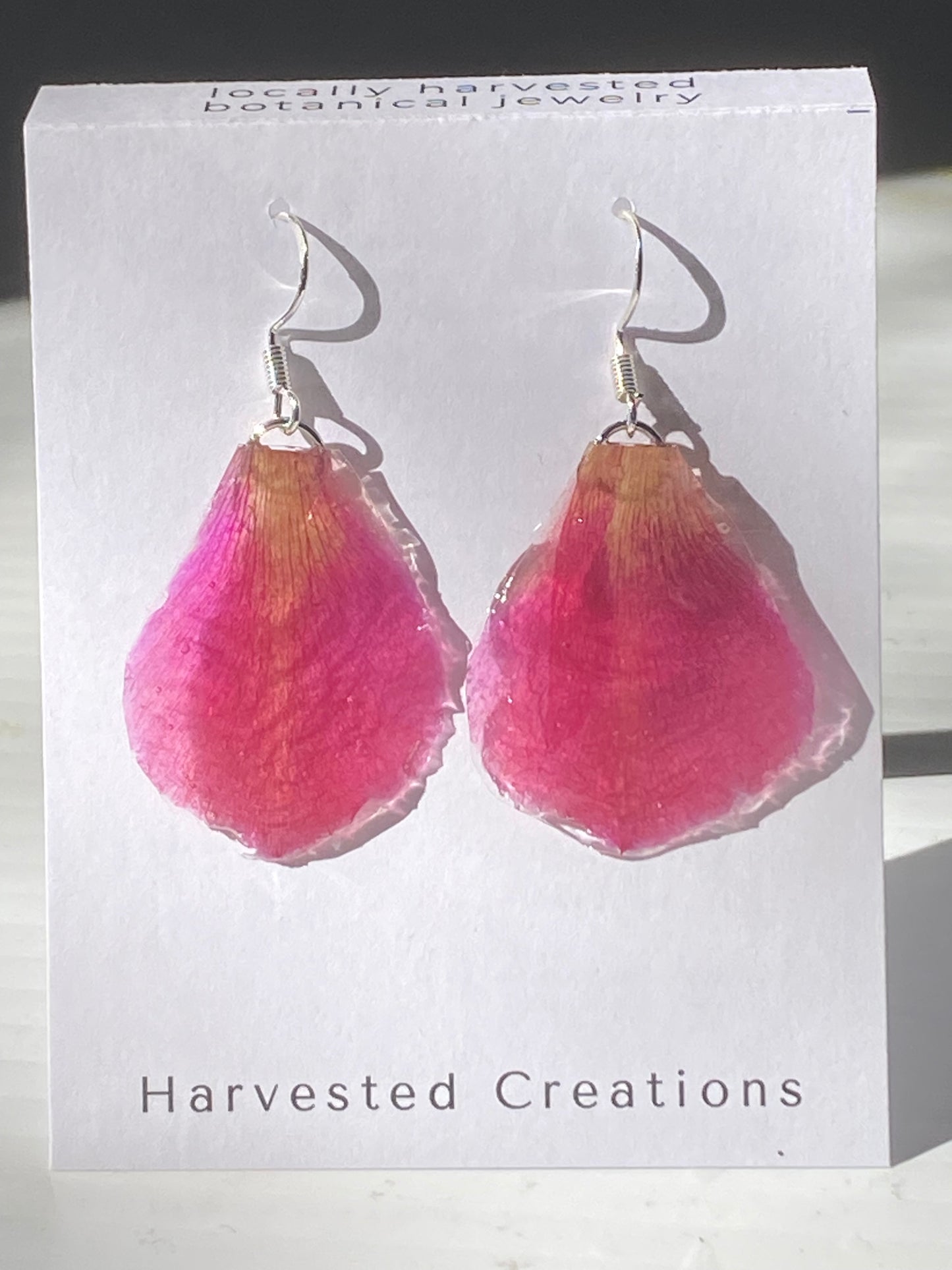 Hot Pink Cholla Petal Earrings