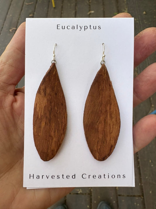 Red Gum Eucalyptus Bark Drop Earrings
